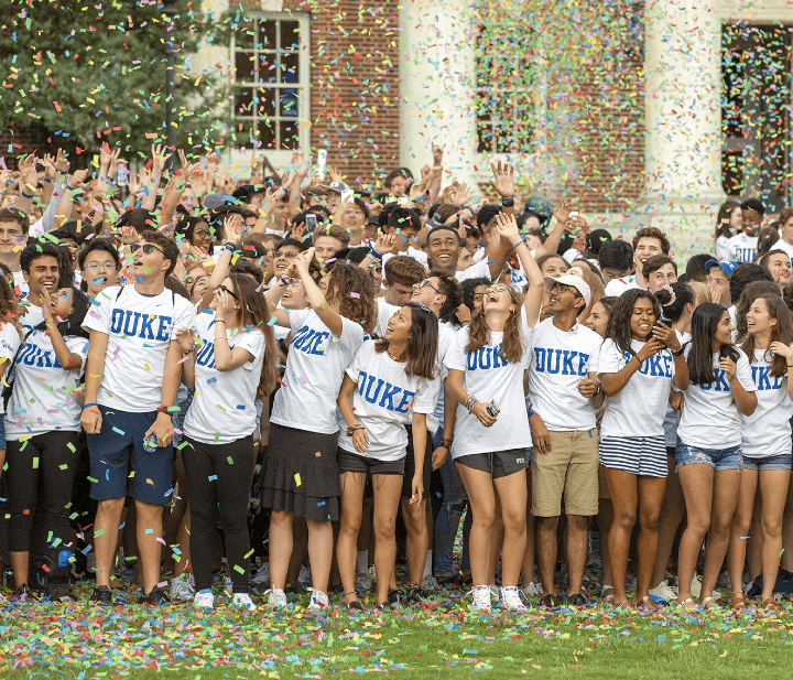 Duke University Admissions website screenshot